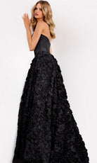 Jovani 47695 - Strapless Satin Floral Ballgown - detail view