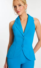 Jovani 47741 - Sleeveless Wide Leg Pantsuit with Lapel Neckline - view 5