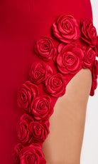 Jovani 47798 - Rosette Applique Strapless Asymmetric Hem Gown - view 8