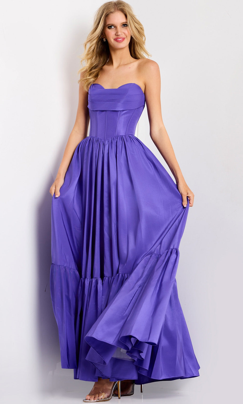 Jovani 47883 - Corset Bodice Sweetheart Neck Ballgown - view 7