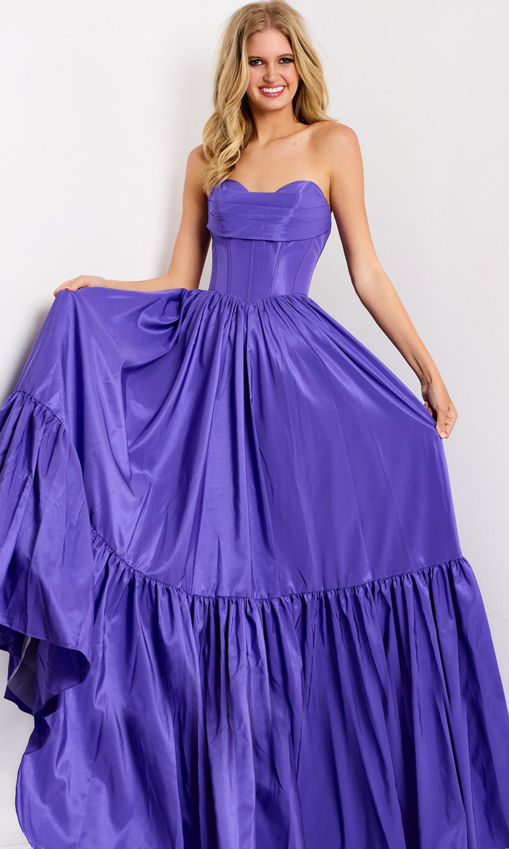 Jovani 47883 - Corset Bodice Sweetheart Neck Ballgown - view 4