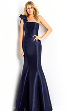Jovani 48077 - Asymmetric Mermaid Gown with Beaded Trim - designer mother of the bride dress at Silhouette Dresses