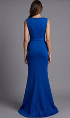 Jovani 48193 - Sleeveless Bateau Evening Gown with Ruffle - detail view
