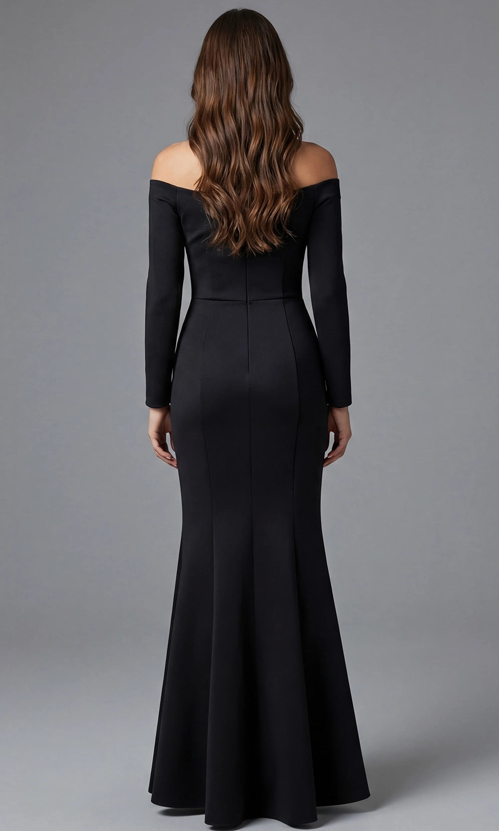 Jovani 48207 - Off Shoulder Peplum Waist Evening Gown - detail view