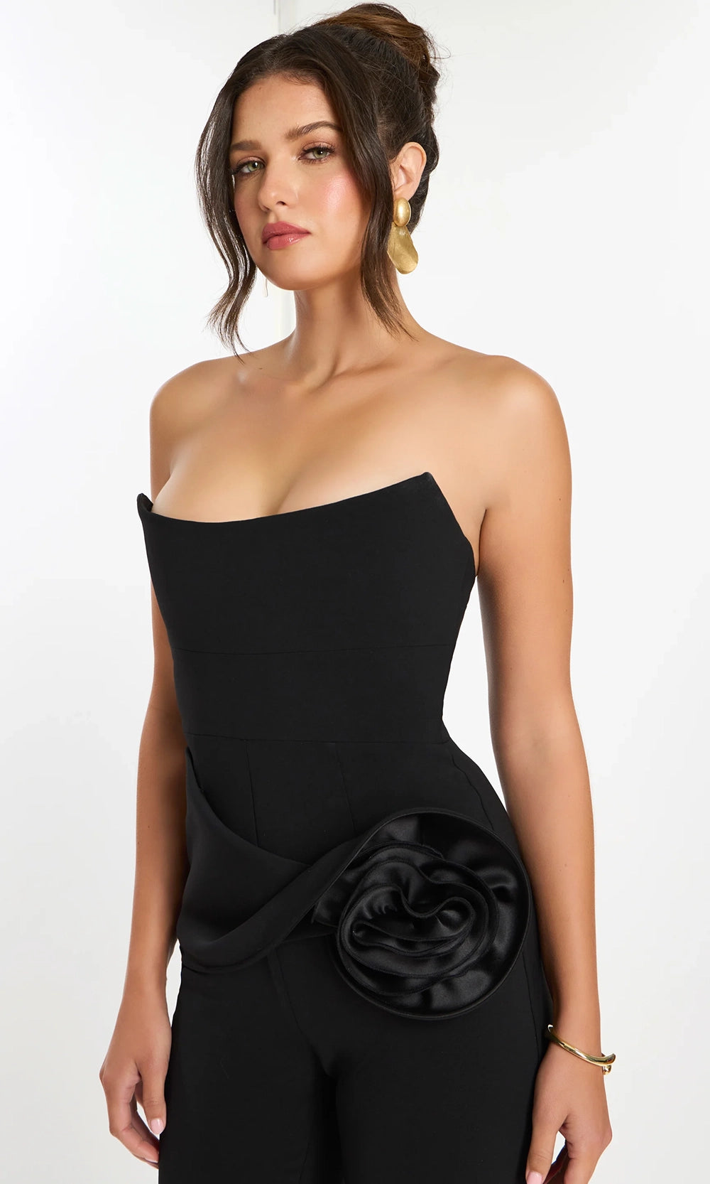 Jovani 48209 - Peplum Rosette Evening Jumpsuit - view 6