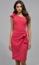 Jovani 48210 - One Shoulder Ruffle Detail Sheath Dress - designer prom dress at Silhouette Dresses