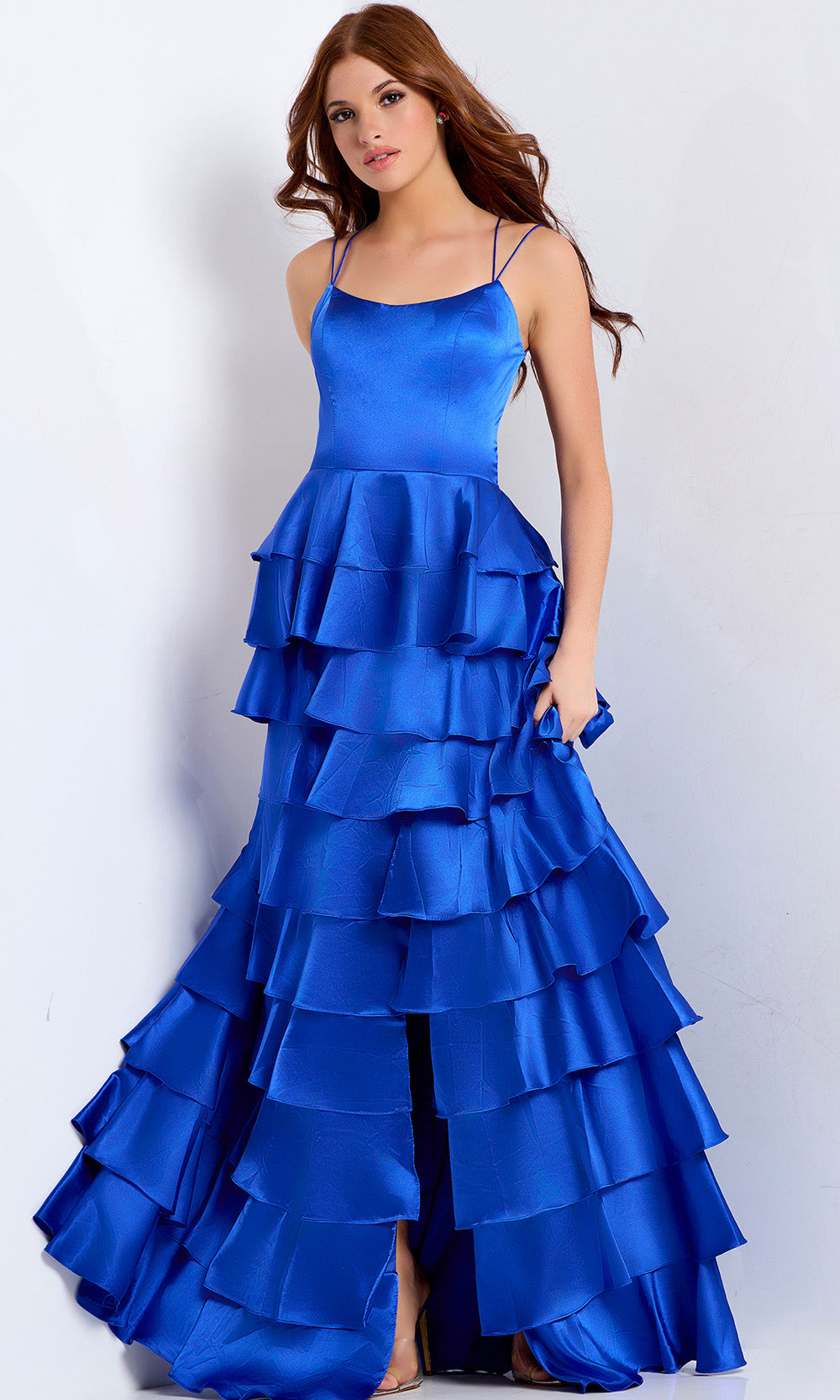 Jovani 48295 - Tiered A-Line Sleeveless Prom Gown - designer prom dress at Silhouette Dresses
