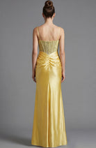 Jovani 48368 - Beaded Top Plunging Satin Gown - view 5