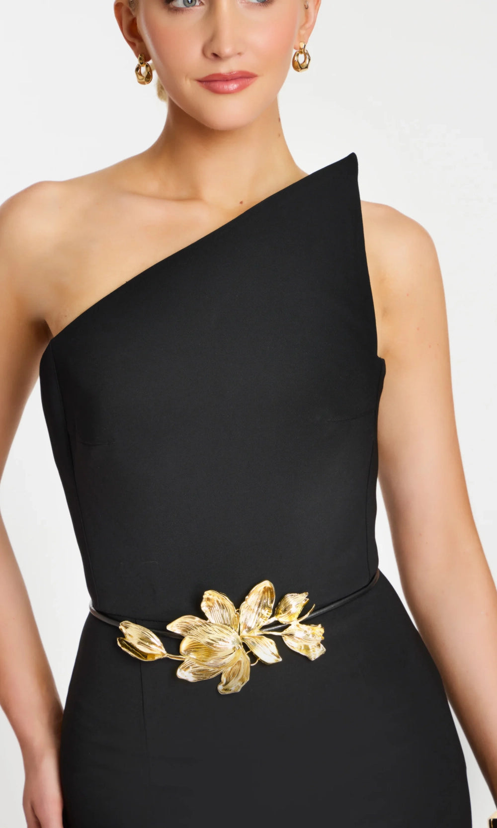Jovani 48659 - Embellished Belt Asymmetric Strapless Jumpsuit - view 6