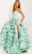 Jovani 48772 - Sweetheart Corset Floral Ballgown - view 5
