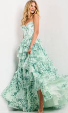 Jovani 48772 - Sweetheart Corset Floral Ballgown - view 4
