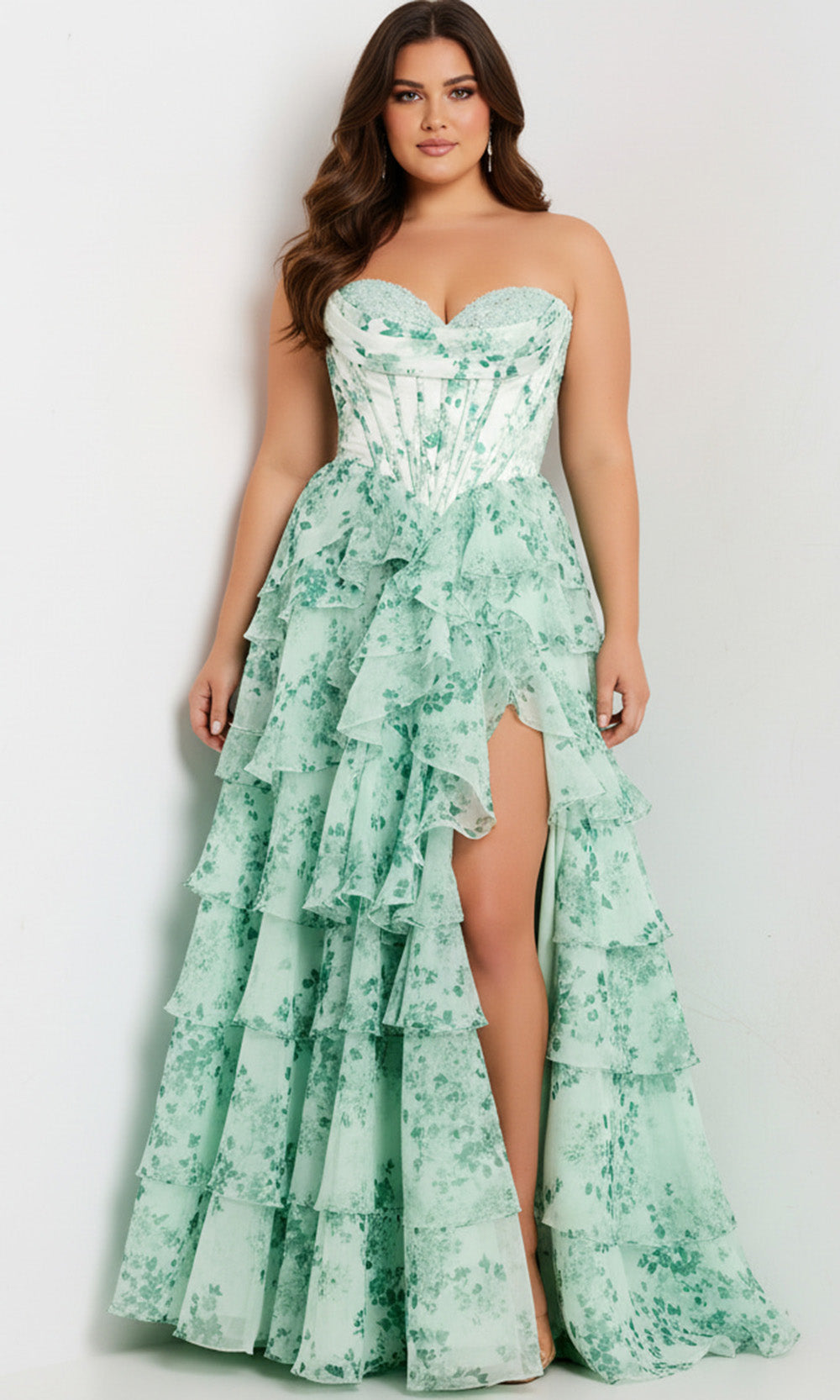 Jovani 48772 - Sweetheart Corset Floral Ballgown - designer prom dress at Silhouette Dresses