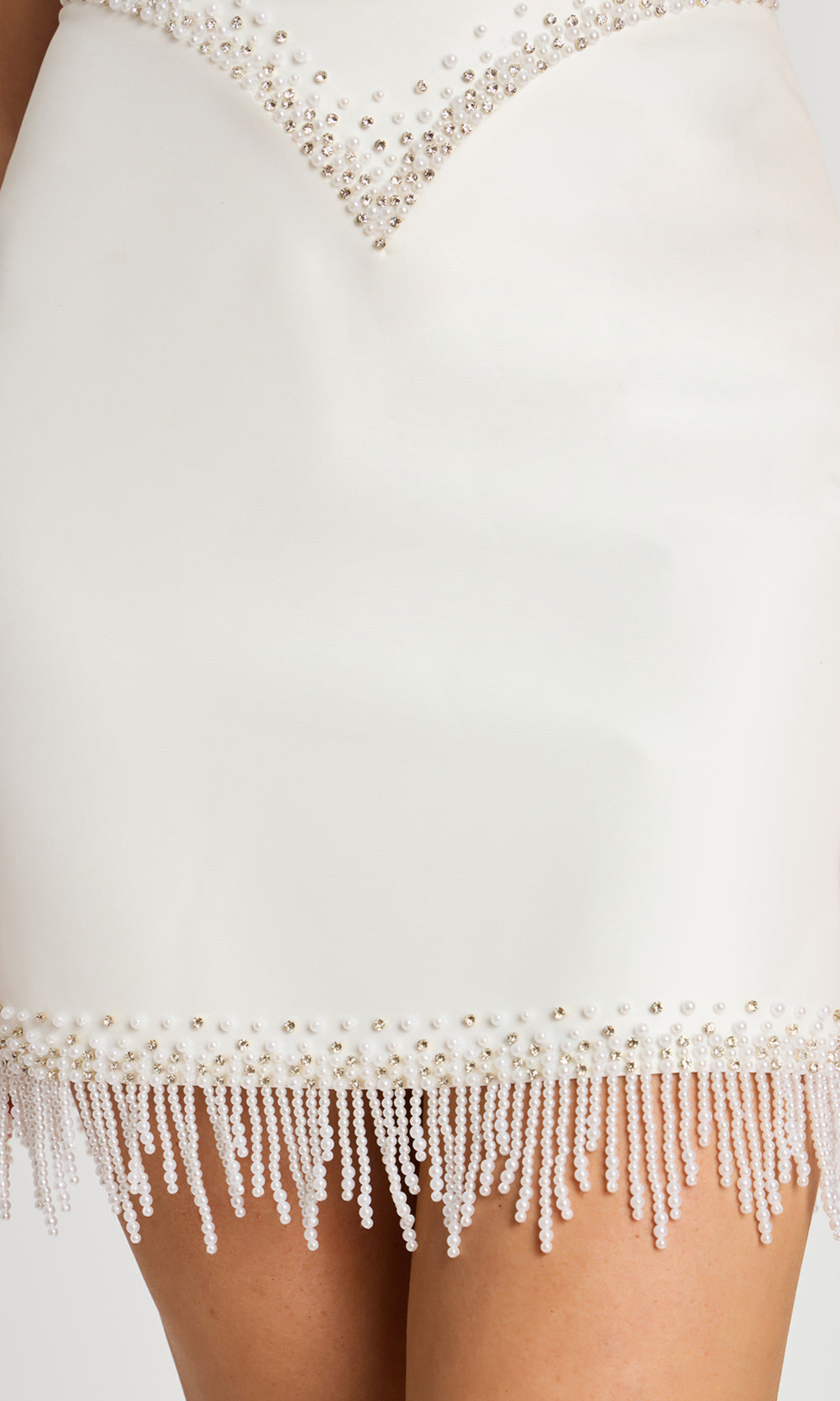 Jovani 48787 - Scoop Neckline Beaded Fringe Mini Dress - view 4
