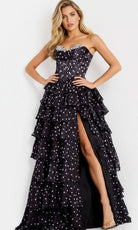 Jovani 49087 - Sweetheart Polka Dot Ruffle Dress - designer prom dress at Silhouette Dresses
