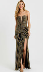 Jovani 49290 - Plunging Neckline Beaded Long Gown - view 6