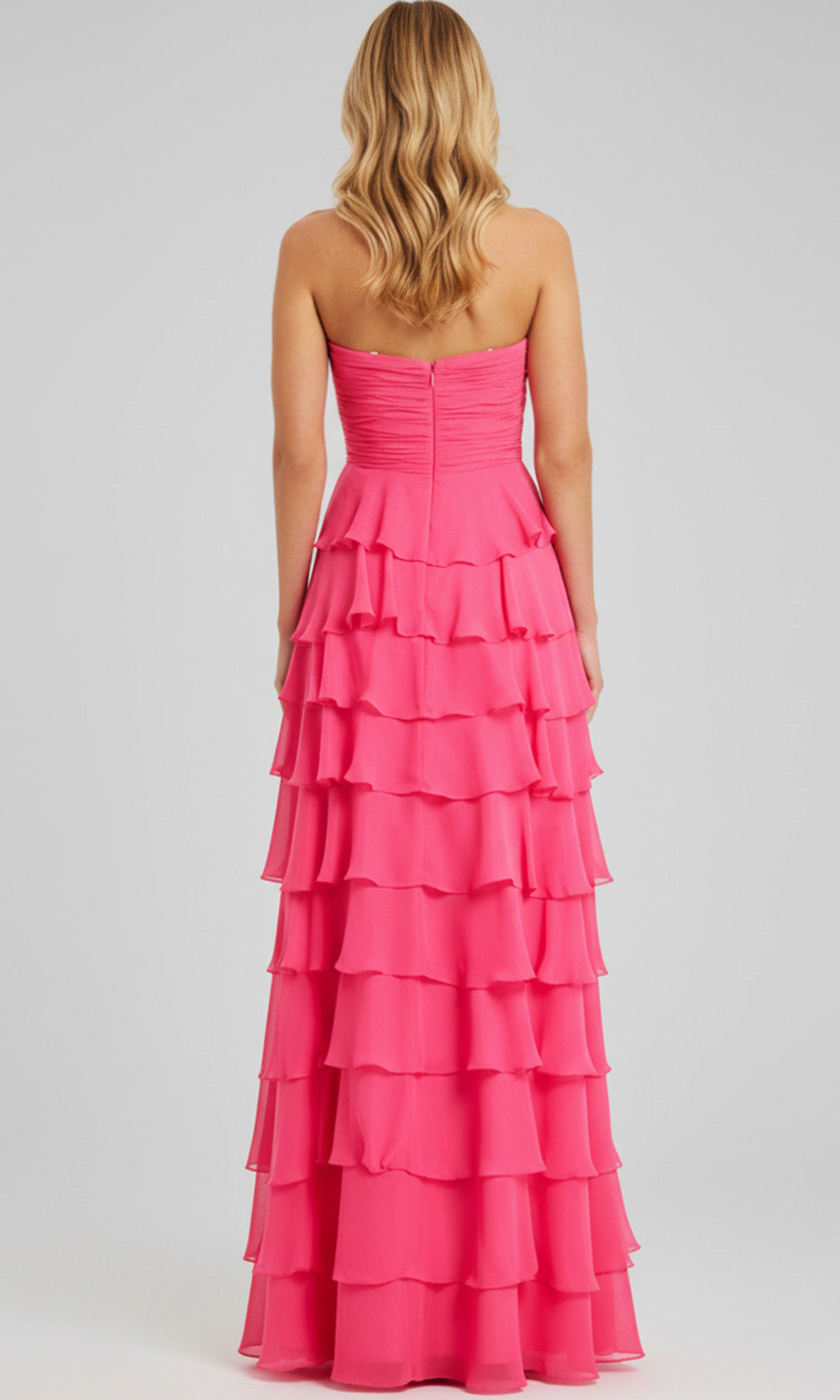 Jovani 47898 - Ruffle Chiffon A-Line Prom Dress - view 4