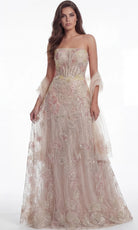 Jovani 49882 - Strapless Floral Embellished A-Line Gown - designer mother of the bride dress at Silhouette Dresses
