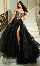 Jovani 50255 - Sweetheart Organza Multicolor Beaded Ballgown - designer ball gown at Silhouette Dresses