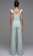 Jovani 51589 - Sweetheart Jumpsuit with Ruffle Straps - detail view