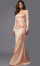 Jovani 51618 - Long Sleeve Bateau Evening Gown - detail view