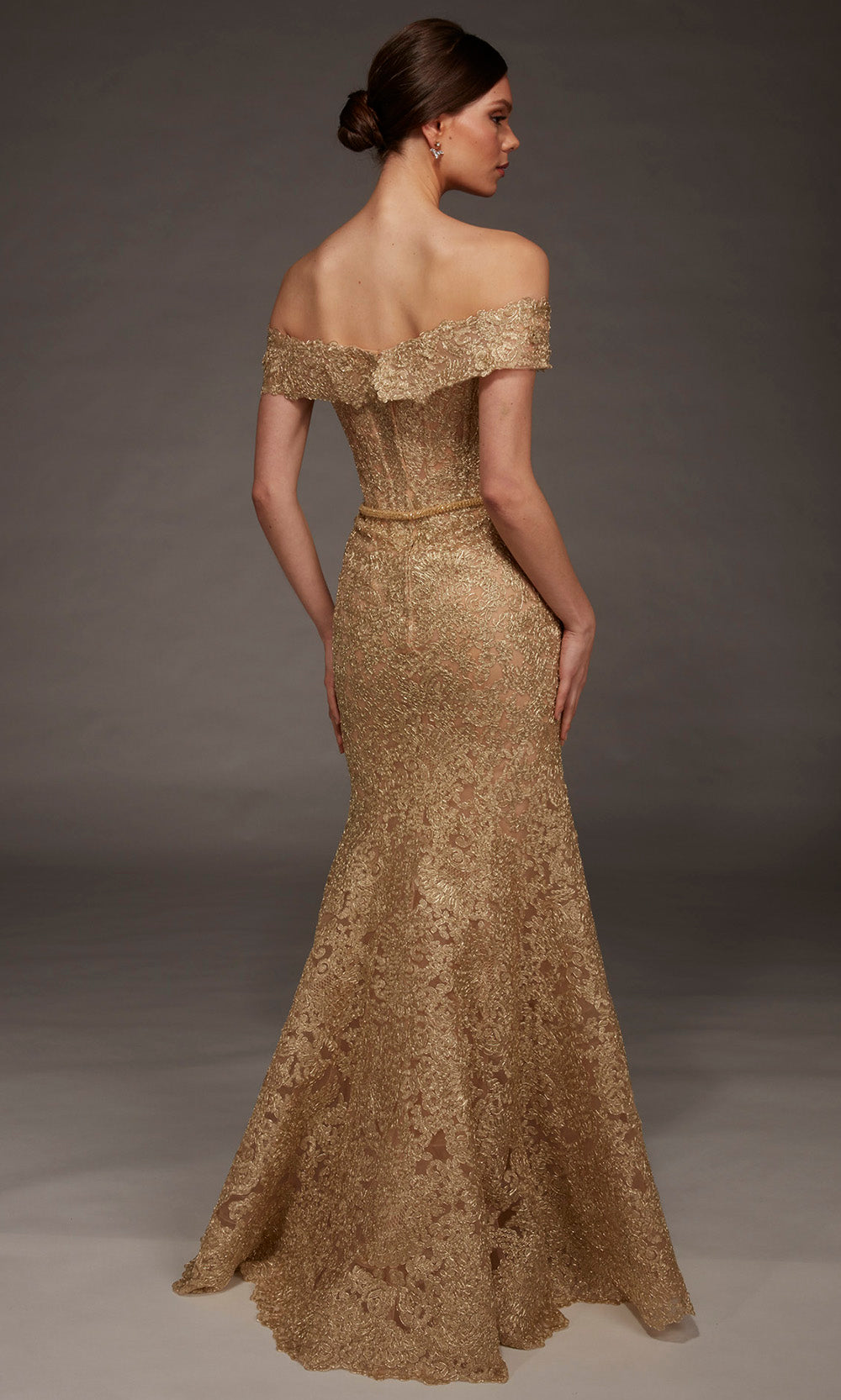 Alyce Paris 55007 - Mermaid Lace Applique Evening Gown