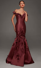 Alyce Paris 55010 - Off Shoulder Mikado Floral Evening Gown