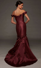 Alyce Paris 55010 - Off Shoulder Mikado Floral Evening Gown