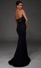 Alyce Paris 55019 - Bow Neckline Crystal Studded Evening Gown