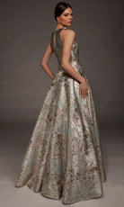 Alyce Paris 55027 - Rosette Accent High Neck A-Line Gown