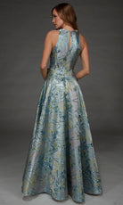 Alyce Paris 55027 - Rosette Accent High Neck A-Line Gown