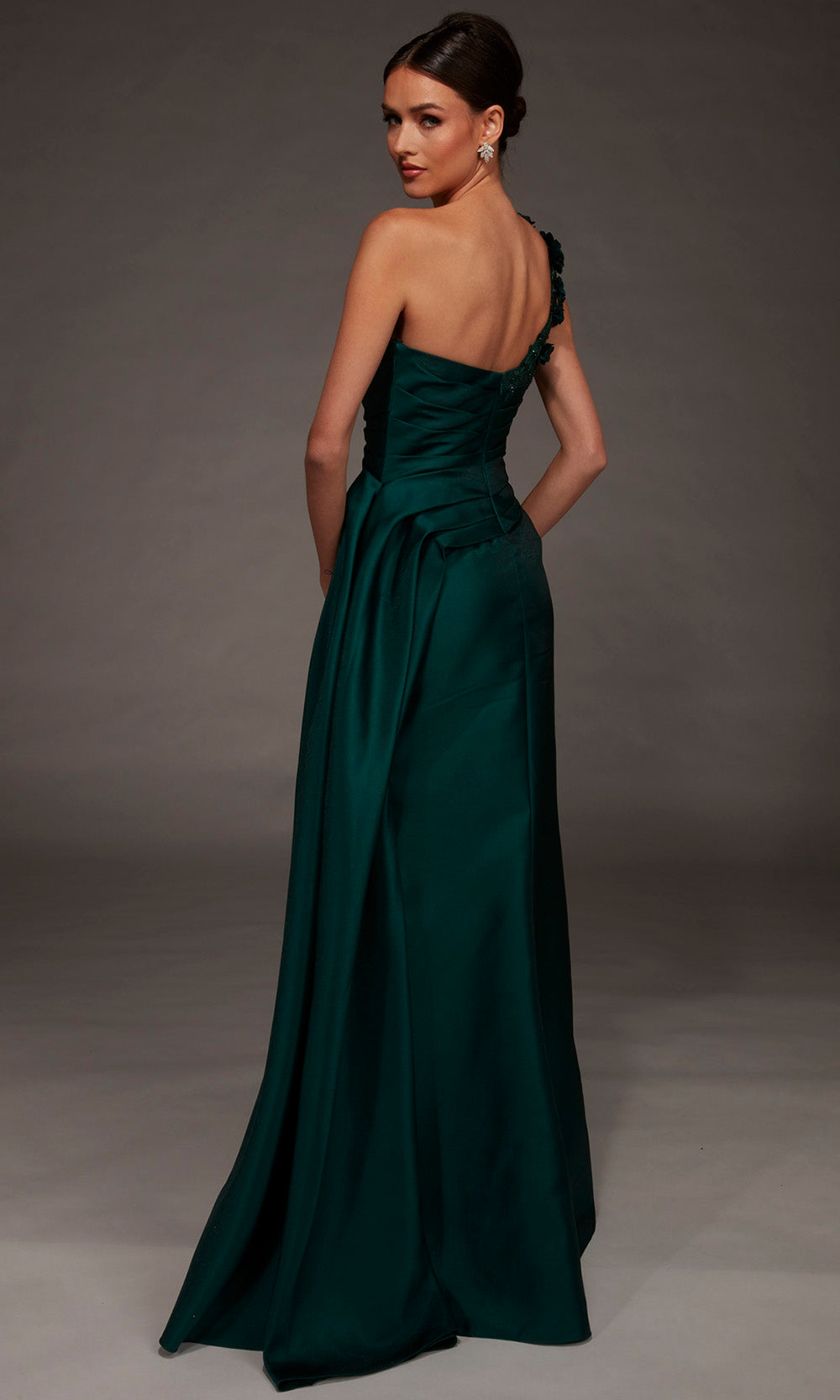 Alyce Paris 55030 - Asymmetric Textured Mikado Long Gown