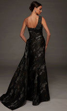Alyce Paris 55033 - One Shoulder Jacquard Gown with Side Drape