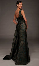 Alyce Paris 55033 - One Shoulder Jacquard Gown with Side Drape