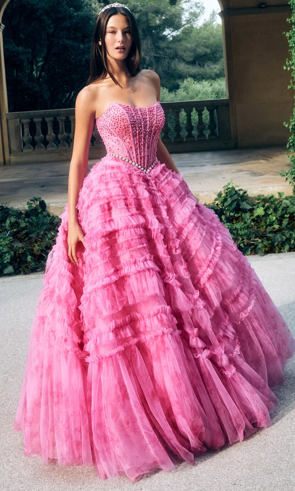 Alyce Paris 61981 - Strapless Beaded Ball Gown - detail view