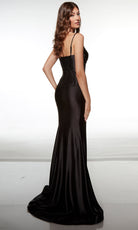 Alyce Paris 61983 - Corset Gown with Bow and Detachable Train - detail view
