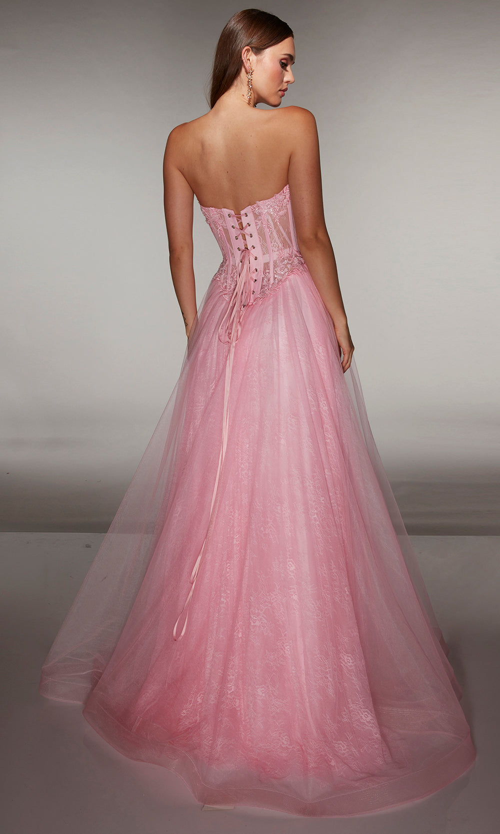 Alyce Paris 61984 - Strapless Corset Lace Ball Gown - view 4