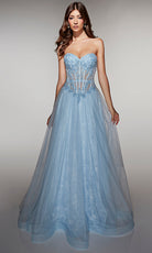 Alyce Paris 61984 - Strapless Corset Lace Ball Gown - designer ball gown at Silhouette Dresses