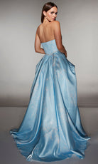 Alyce Paris 61989 - Strapless Corset Ballgown with Front Slit - detail view