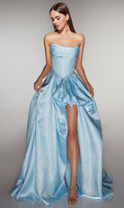 Alyce Paris 61989 - Strapless Corset Ballgown with Front Slit - back view