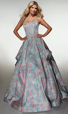 Alyce Paris 61997 - Strapless Floral Ball Gown - designer prom dress at Silhouette Dresses