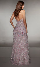 Alyce Paris 61999 - Halter Corset Tiered Gown - detail view