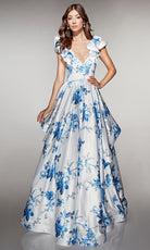 Alyce Paris 62001 - Ruffle Sleeve A Line Gown - designer prom dress at Silhouette Dresses