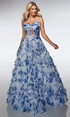 Alyce Paris 62003 - Textured Ball Gown with Corset Bodice - designer prom dress at Silhouette Dresses