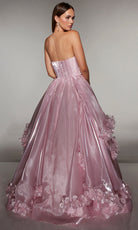 Alyce Paris 62014 - Shimmer Ball Gown with 3D Floral Accents - view 4