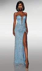 Alyce Paris 62031 - Strapless embellished corset gown with train - designer prom dress at Silhouette Dresses