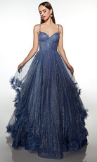Alyce Paris 62032 - Glitter Tulle Ball Gown with Corset Bodice - designer prom dress at Silhouette Dresses