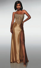 Alyce Paris 62034 - Embellished Corset Satin Gown - designer prom dress at Silhouette Dresses