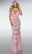 Alyce Paris 62038 - Strapless Beaded Glitter Gown - view 5