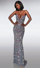 Alyce Paris 62038 - Strapless Beaded Glitter Gown - detail view