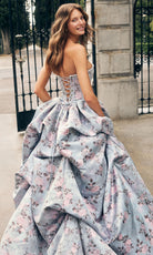 Alyce Paris 62039 - Pearl Trim Strapless Jacquard Ballgown - view 4